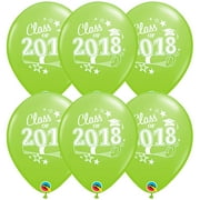 Qualatex Class of 2018 Grad Cap Graduation 11" Latex Balloons, 12 CT