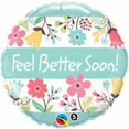 thumbnail image 1 of Qualatex Feel Better Soon Floral Foil Balloon, 18in, 5pk, 1 of 2