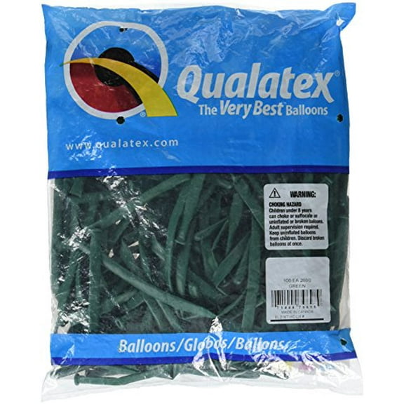 Qualatex GREEN 260Q ANIMAL BALLOONS, 2 inch X 60 inch