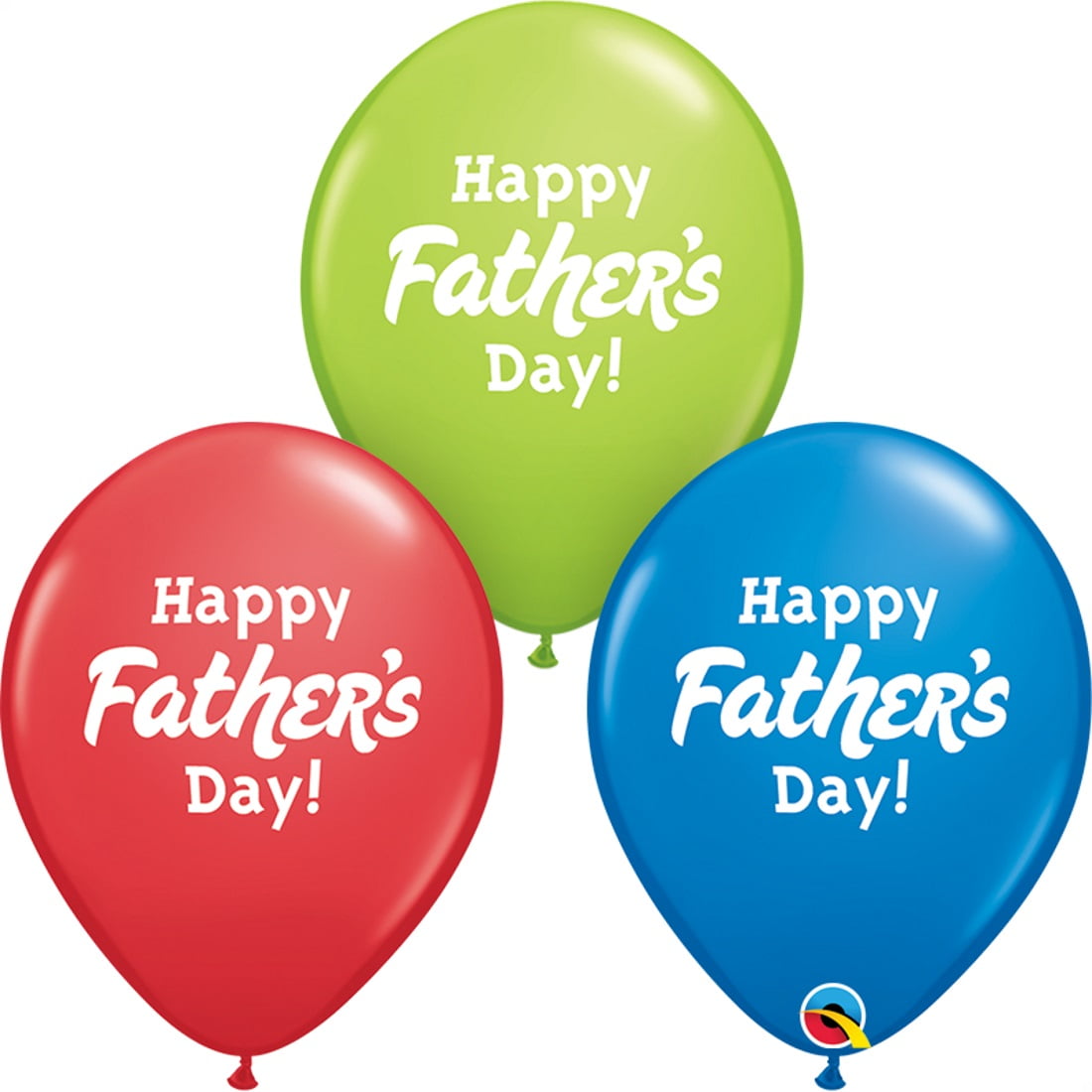 Qualatex Happy Father's Day Multicolored 11" Latex Balloons, 50 CT