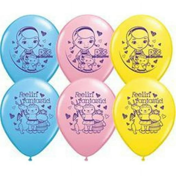 Qualatex pack of 25 Balloons  12 inch Doc Mcstuffins Latex Balloon