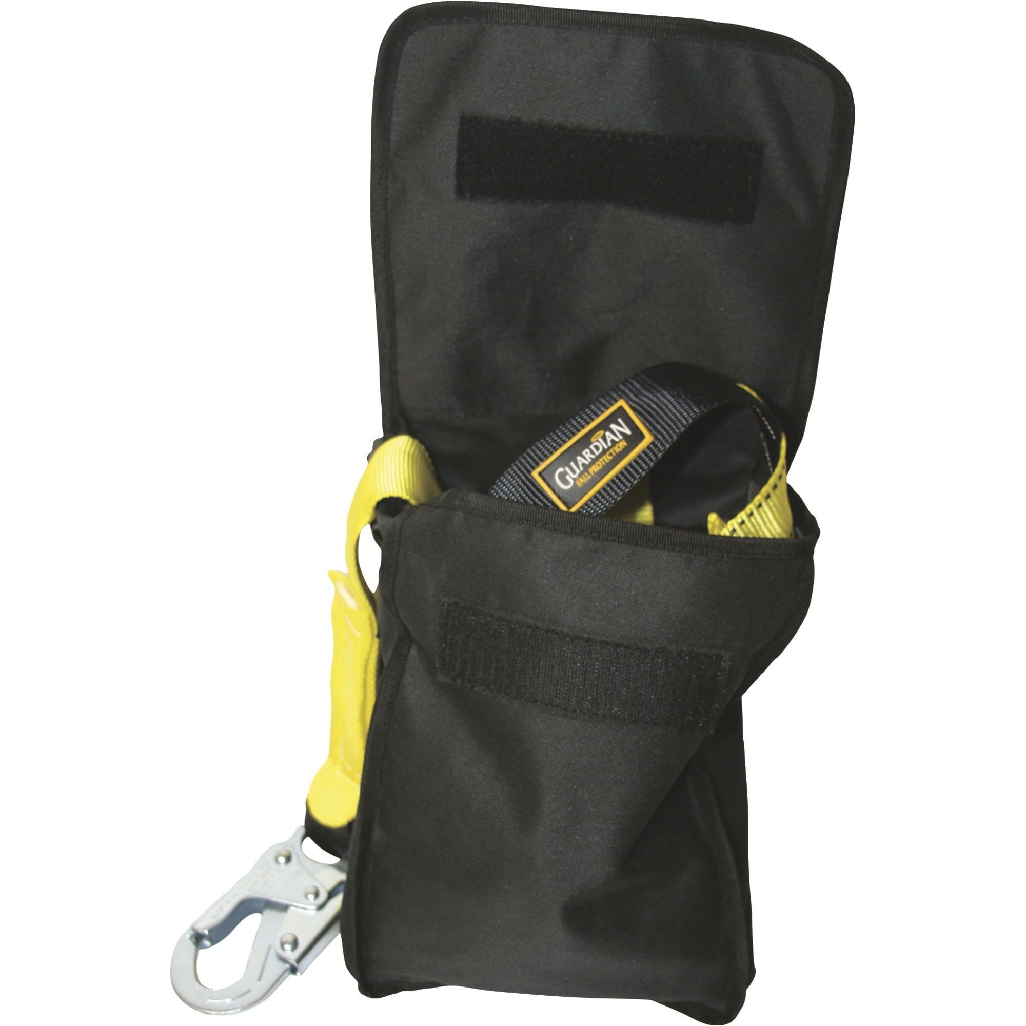 Qualcraft Guardian Fall Protection Contractor Kit, High-Visibility Yellow/Black, Safety Harness with Shock Lanyard