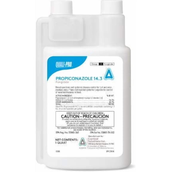 Quali-Pro Propiconazole 14.3 Systemic Turf & Ornamental Fungicide | Broad-Spectrum Disease Control for Grasses, Trees, Shrubs and Flowers (Quart)