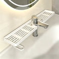 thumbnail image 1 of QualiVow Bathroom Sink Organizer, Over Faucet Storage Shelf for Kitchen and Bathroom, White Iron, 19.7 Inch, 1 of 6
