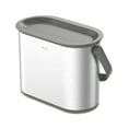 thumbnail image 1 of Qualia 1 gal Stainless Steel Multipurpose Countertop Trash Can, Silver with Gray Lid, 1 of 13
