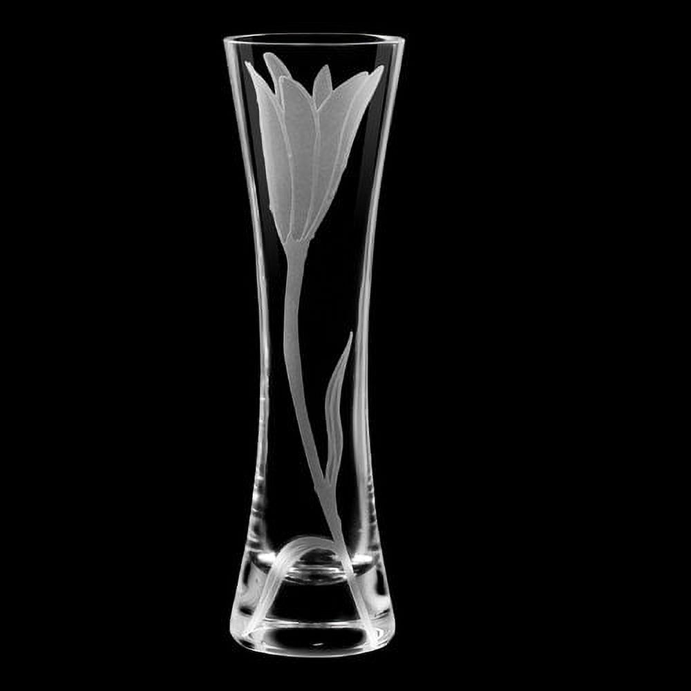 Qualia Glass Lily Vase, 10", Clear
