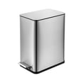 Qualiazero 2.6 Gallon Trash Can, Stainless Steel Step On Bathroom Trash ...