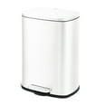 thumbnail image 1 of Qualiazero 13.2 Gallon Trash Can, Rectangular Step On Kitchen Trash Can, White, 1 of 10
