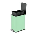 thumbnail image 1 of Qualiazero 2.6 Gallon Trash Can, Stainless Steel Step Bathroom Trash Can, Mint, 1 of 11