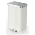 Qualiazero 20 Gallon Trash Can, Stainless Steel Step On Kitchen Trash