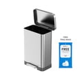 thumbnail image 1 of Qualiazero Kitchen Trash Can, 20 Gallon Stainless Steel Step Garbage Bin with Soft Close Lid, Silver, With Free Trial Trash Bags, 1 of 14