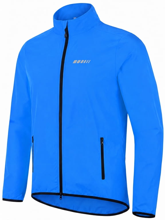 Cycling Jacket for Men, Windproof Lightweight Running Windbreaker, Breathable Quick Dry Biking Coat