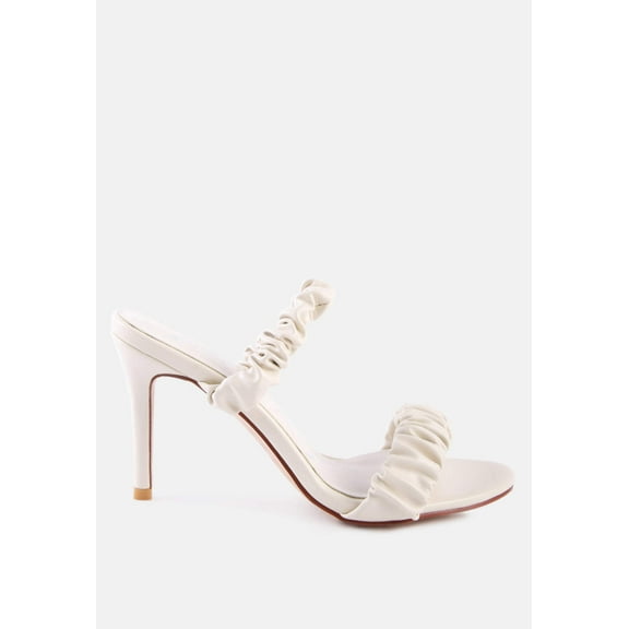 Qualie Ruched Strap Stiletto Sandals