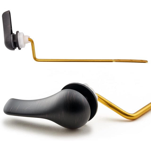Qualihome Universal Side Mount Toilet Handle Tank Flush Lever Replacement Handle, Bronze Finish