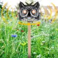 Qualirey Fake Owl Decoys to Scare Birds Away Solar Powered Owl Decoys