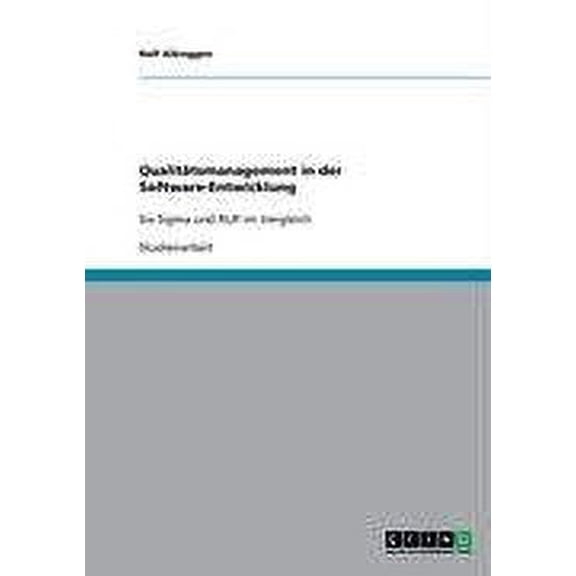 Qualittsmanagement in der Software-Entwicklung
