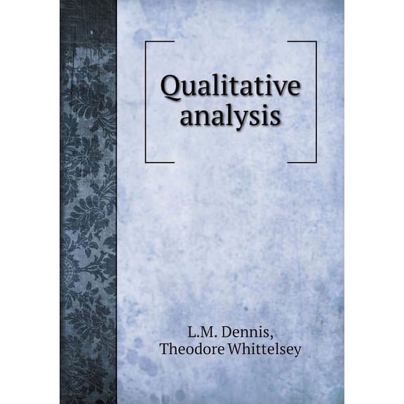 Qualitative analysis (Paperback)