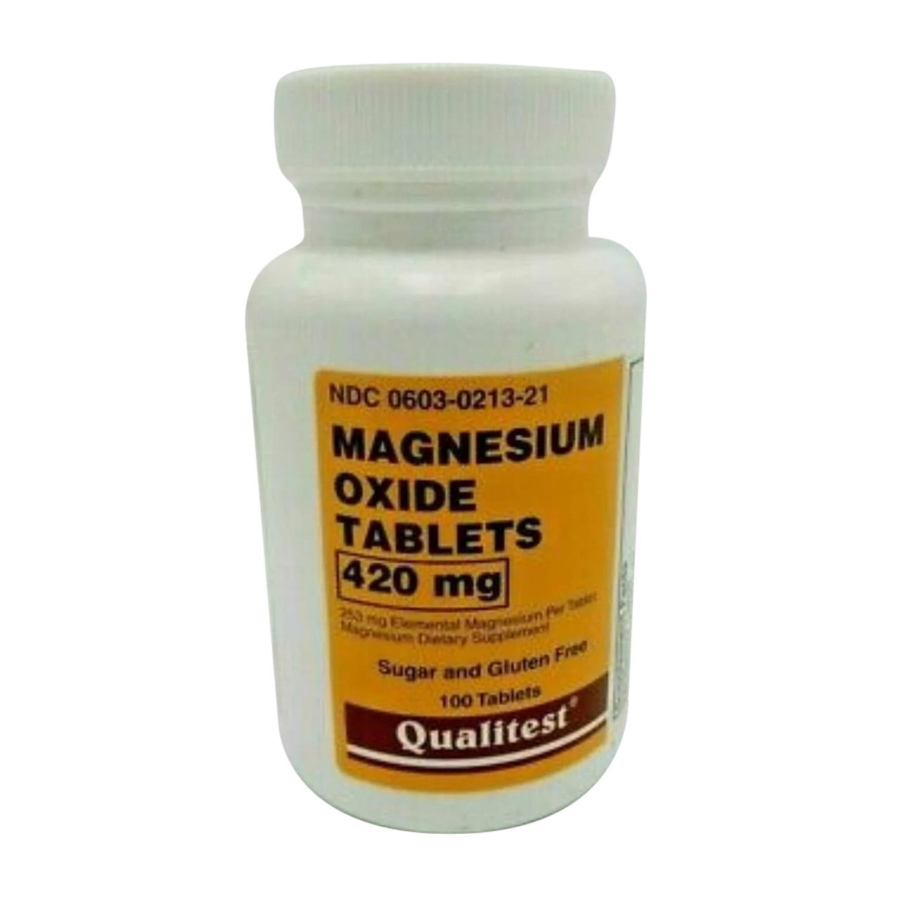 Qualitest Magnesium Oxide 420 Mg Sugar Free Tablets, 100 Ea, 2 Pack