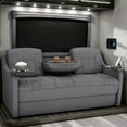 thumbnail image 1 of Qualitex De Leon Console DX RV Sofa Bed - 78" Wide - Charcoal Ultimate Leather, 1 of 9