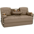 thumbnail image 1 of Qualitex De Leon Console SL RV Sofa Bed, 74" Wide, Ulitmate Leather, Light Sand, 1 of 9