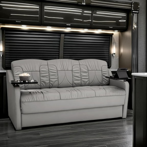 Qualitex De Leon DX RV Sofa Bed - 72" Wide - Ash Ultimate Leather