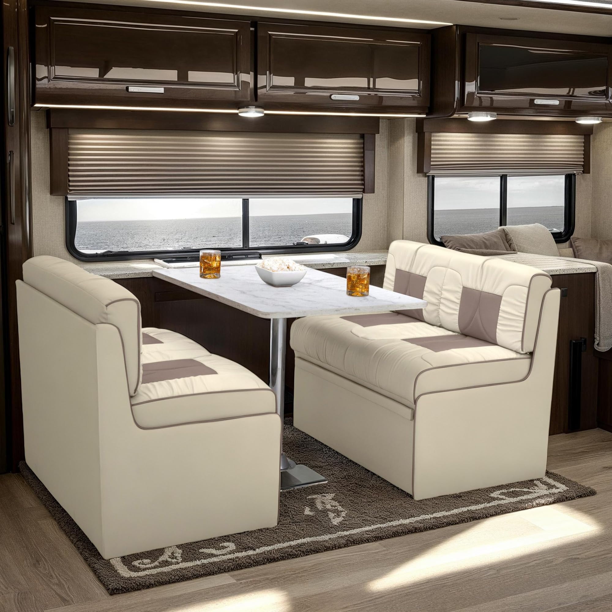 Blanco Rv Storage Qualitex De Leon RV Dinette, Bed with Storage and Blanco Table ...