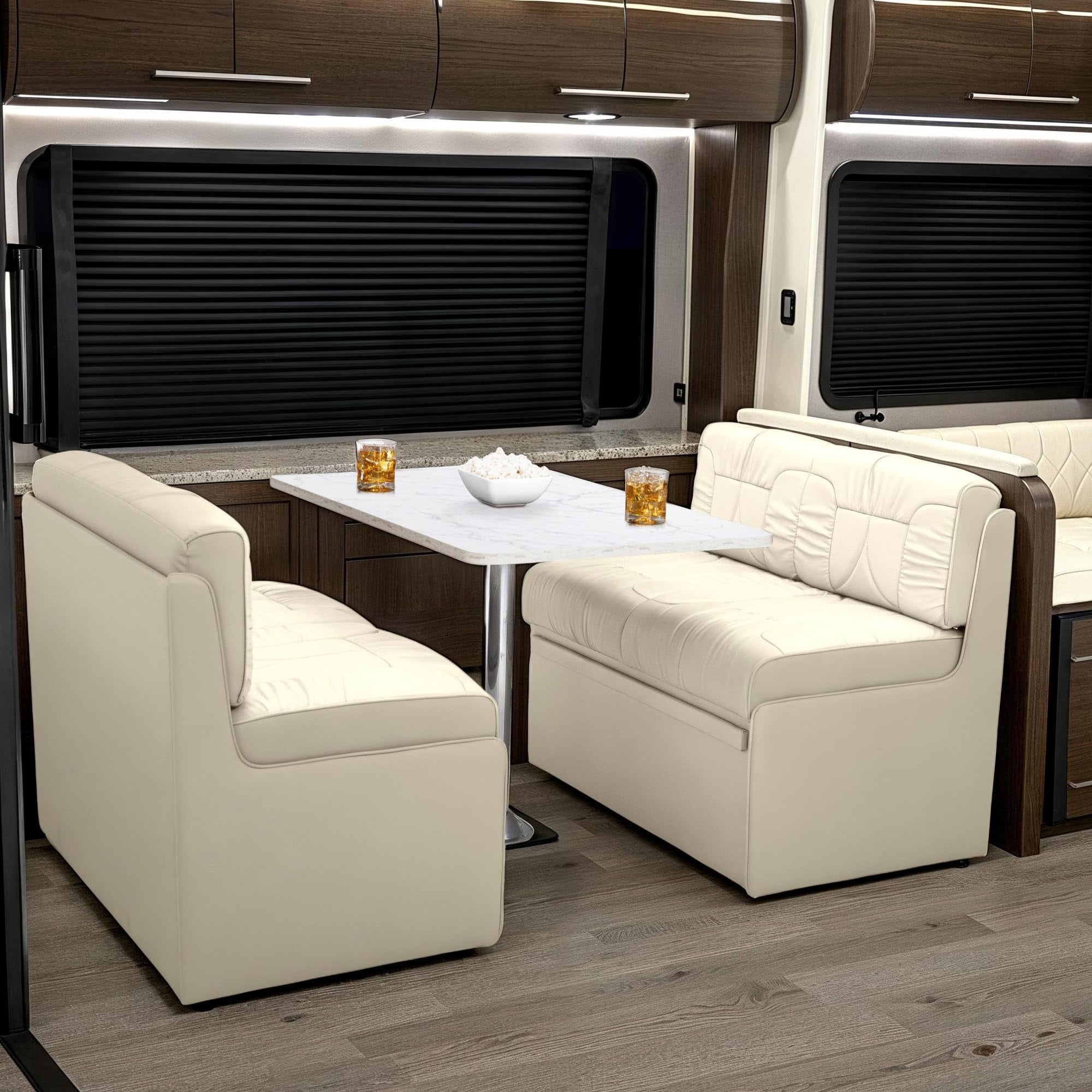 Blanco Rv Storage Qualitex De Leon RV Dinette, Bed with Storage and Blanco Table ...