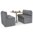 thumbnail image 1 of Qualitex De Leon RV Dinette, Bed with Storage and Riviera Oak Table, Fabric, Regal Silver, 1 of 8
