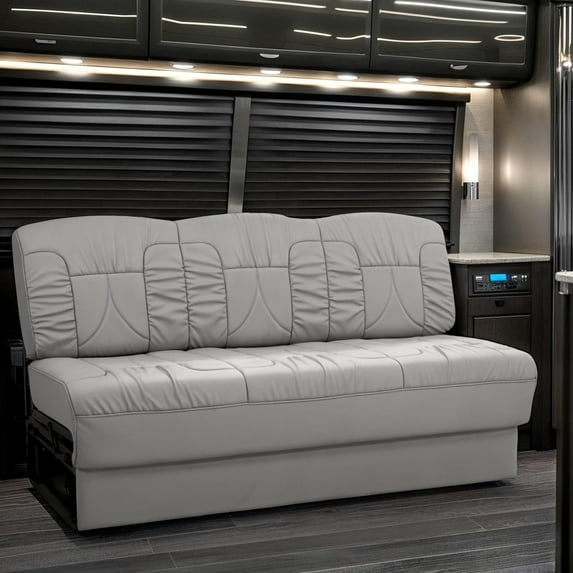 Qualitex De Leon RV Sofa Bed - 66" Wide - Ash Ultimate Leather