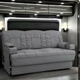 thumbnail image 1 of Qualitex De Leon SL RV Sofa Bed - 68" Wide - Charcoal Ultimate Leather, 1 of 8