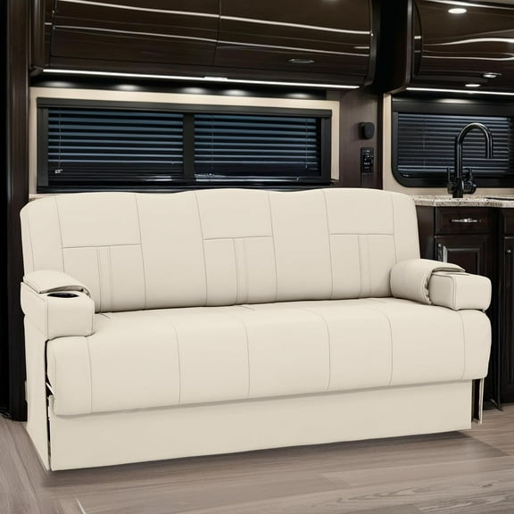 Qualitex Ethos SL RV Sofa Bed - 68" Wide - Bisque Ultimate Leather
