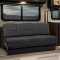 thumbnail image 1 of Qualitex Gravitas RV Sofa Bed - 72" Wide - Black & Charcoal Ultimate Leather, 1 of 9