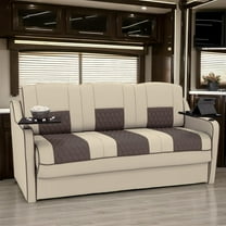 Qualitex Monument DX RV Sofa Bed - 72" Wide - Bisque & Light Antelope Ultimate Leather