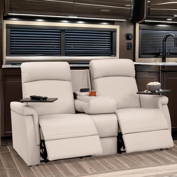 Qualitex Odyssey RV Double Recliner Sofa, Ultimate Leather, Heat ...