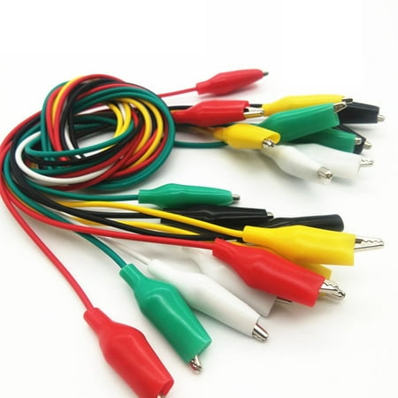 Quality 10 Piece Alligator Crocodile Clips Test Leads Electrical Clamp Insulated