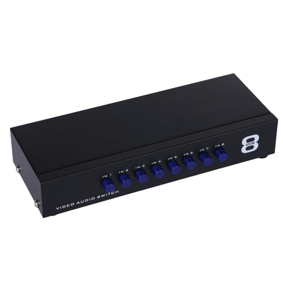 Quality 8Input 1 Output A V Switcher Audios Video Selectors for Reliable Audios Video Source Management Media Devices