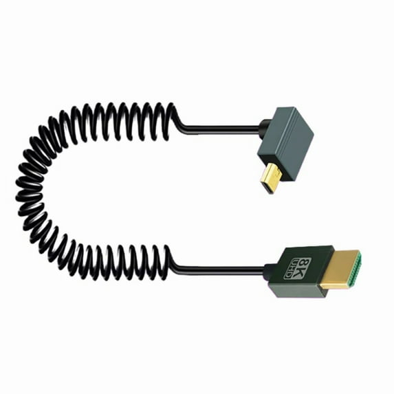 Spring Retractable HDTV Cable 8K60Hz Video Transfer for Laptop Tablets Gaming Consoles Camera Camcorder