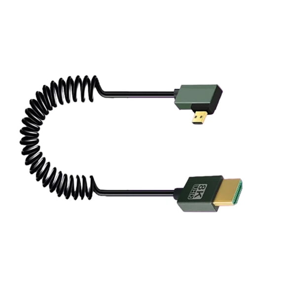 Spring Retractable HDTV Cable 8K60Hz Video Transfer for Laptop Tablets Gaming Consoles Camera Camcorder