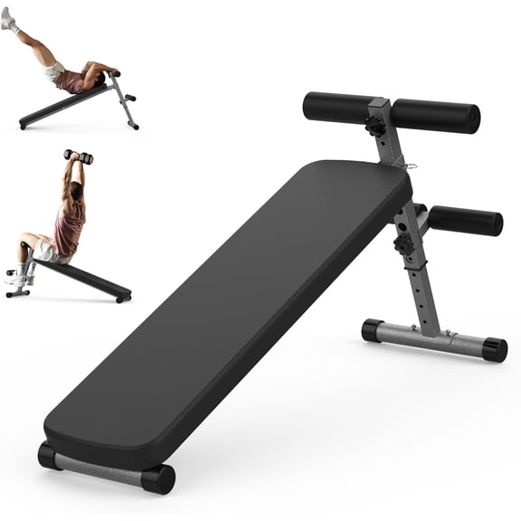 Quality Adjustable Sit Up Ab Bench & Decline Weight Bench for Home Gym Strength Training.