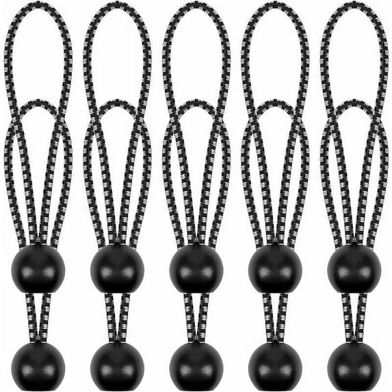 Quality Assurance Bungee Cords With Plastic Ball Ends, Extendable Design Allows Infinite Adjustment, Heavy Duty Straps Perfect For Camping, Fishing, And More (10 Pieces)