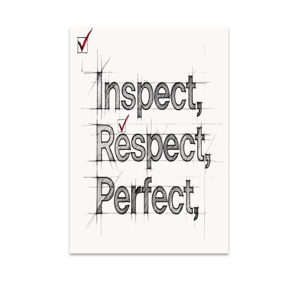 Quality Assurance Champion - Inspect Respect Perfect - 13x19 Poster Print