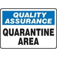 thumbnail image 1 of Quality Assurance Safety Sign Quarantine Area 12 X 8 Inch Metal Sign, Rustproof Aluminum, Multicolor, 1 of 6