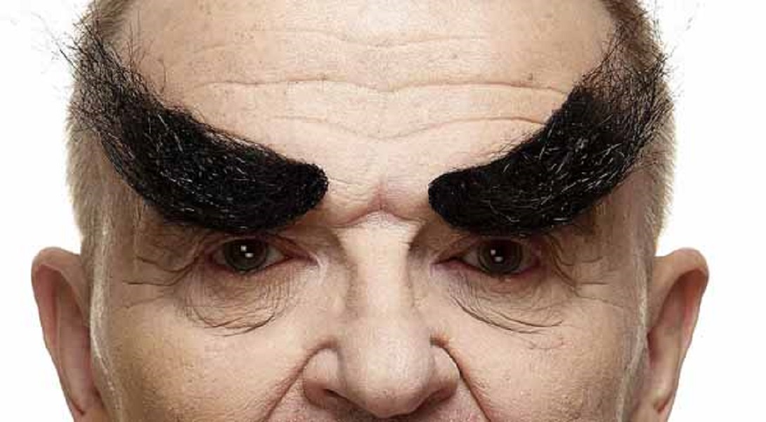 Quality Black Bushy Eyebrows 3M Self Adhesive Facial Hair Mens