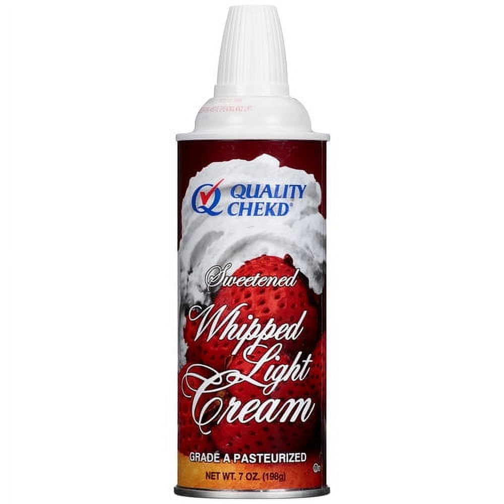 Quality Chekd' Sweetened Whipped Light Cream, 7 Oz.