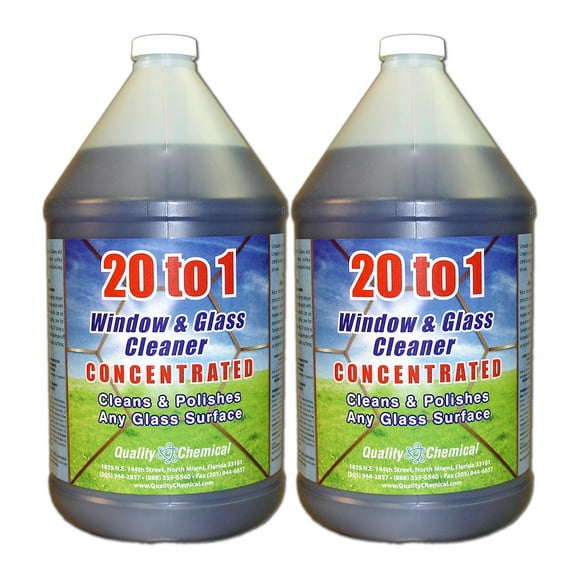 Quality Chemical / 20-1 Window & Glass Cleaner / Multi-Surface / 2 Gallon case