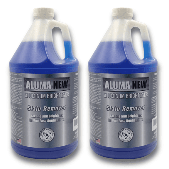 Quality Chemical Aluminum Brightener & Restorer - Aluminum Wheel and Pontoon Cleaner - Rim Cleaner 128 oz (pack of 2)