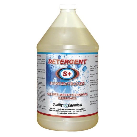 Quality Chemical / Detergent S+ Solvent-Based Laundry Detergent / Removes Stains / 1 Gallon (128 oz.)