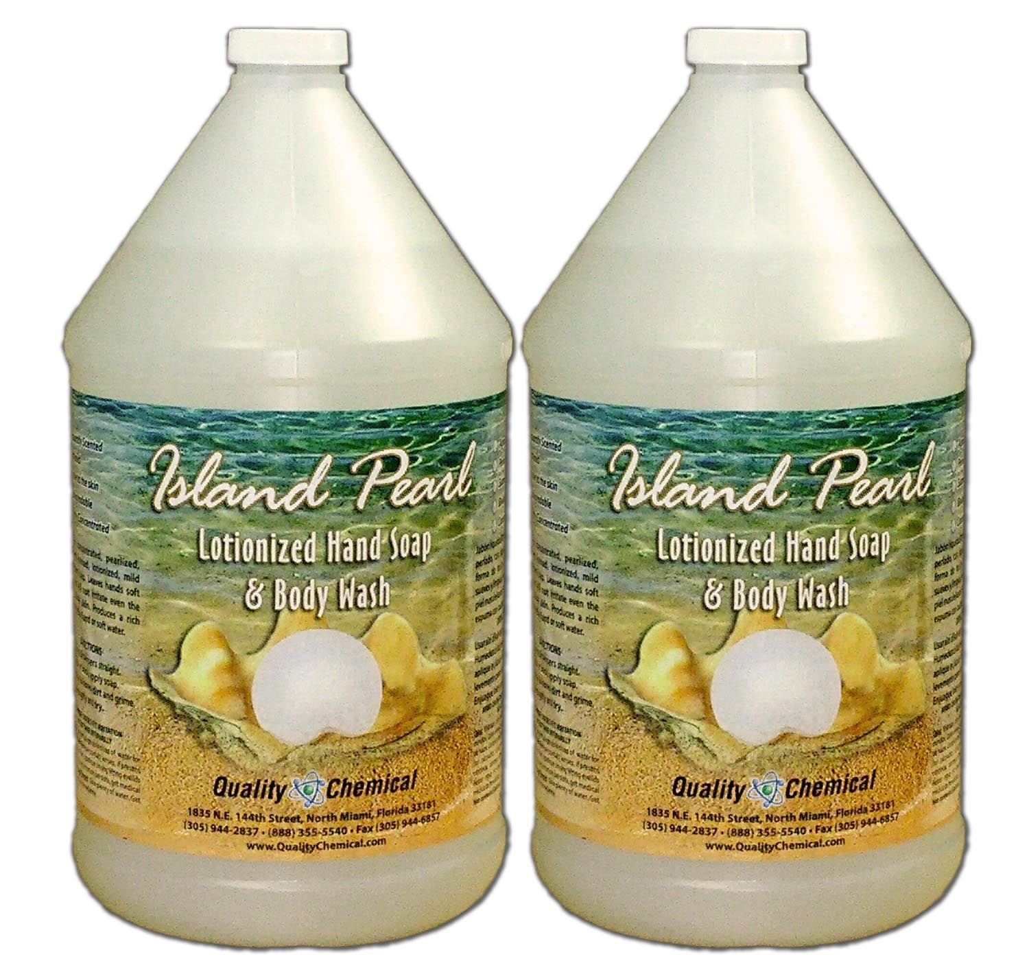 Quality Chemical / Island Pearl Lotion Based Hand Soap / All Skin Types / 2 Gallon case