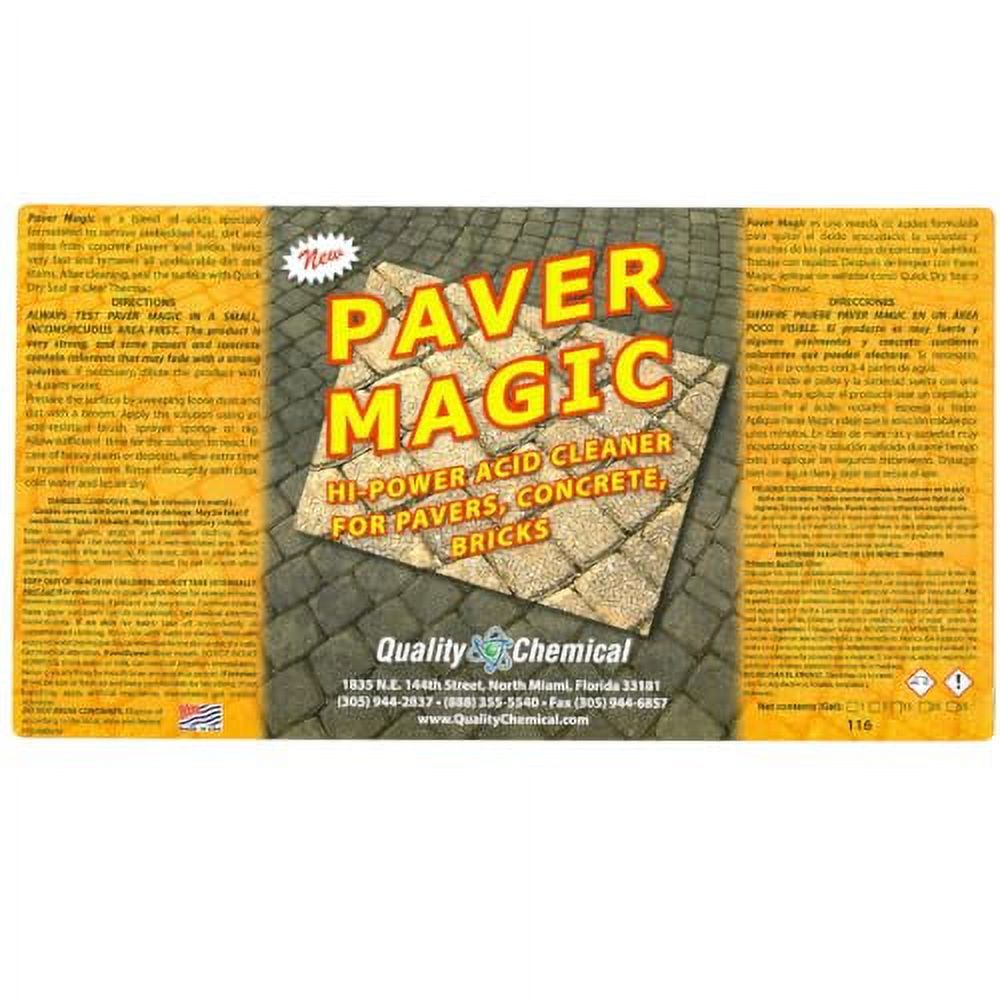 Quality Chemical Paver Magic High Power Concrete, Brick and Paver Cleaner Outdoor Stain