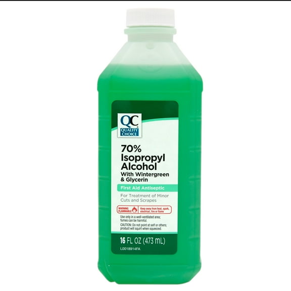Quality Choice 70% Isopropyl Alcohol First Aid Antiseptic with Wintergreen & Glycerin, 16 FL OZ
